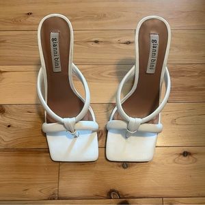 gianni bini bement thong mule heel sandal